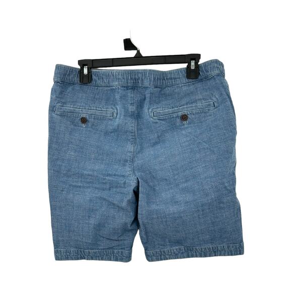 Abercrombie & Fitch Shorts Mens Medium Chambray Blue Drawstring Stretch Preppy - Picture 2 of 5